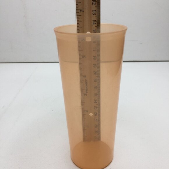 Vintage Tupperware Orange 16oz 470mL Cup With Lid Home Kitchen Meal Prep 5107A-4 - Picture 11 of 12